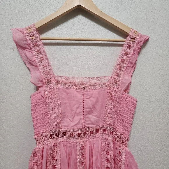 Free People Verona Pink Boho Dress Size XS - Picture 8 of 13